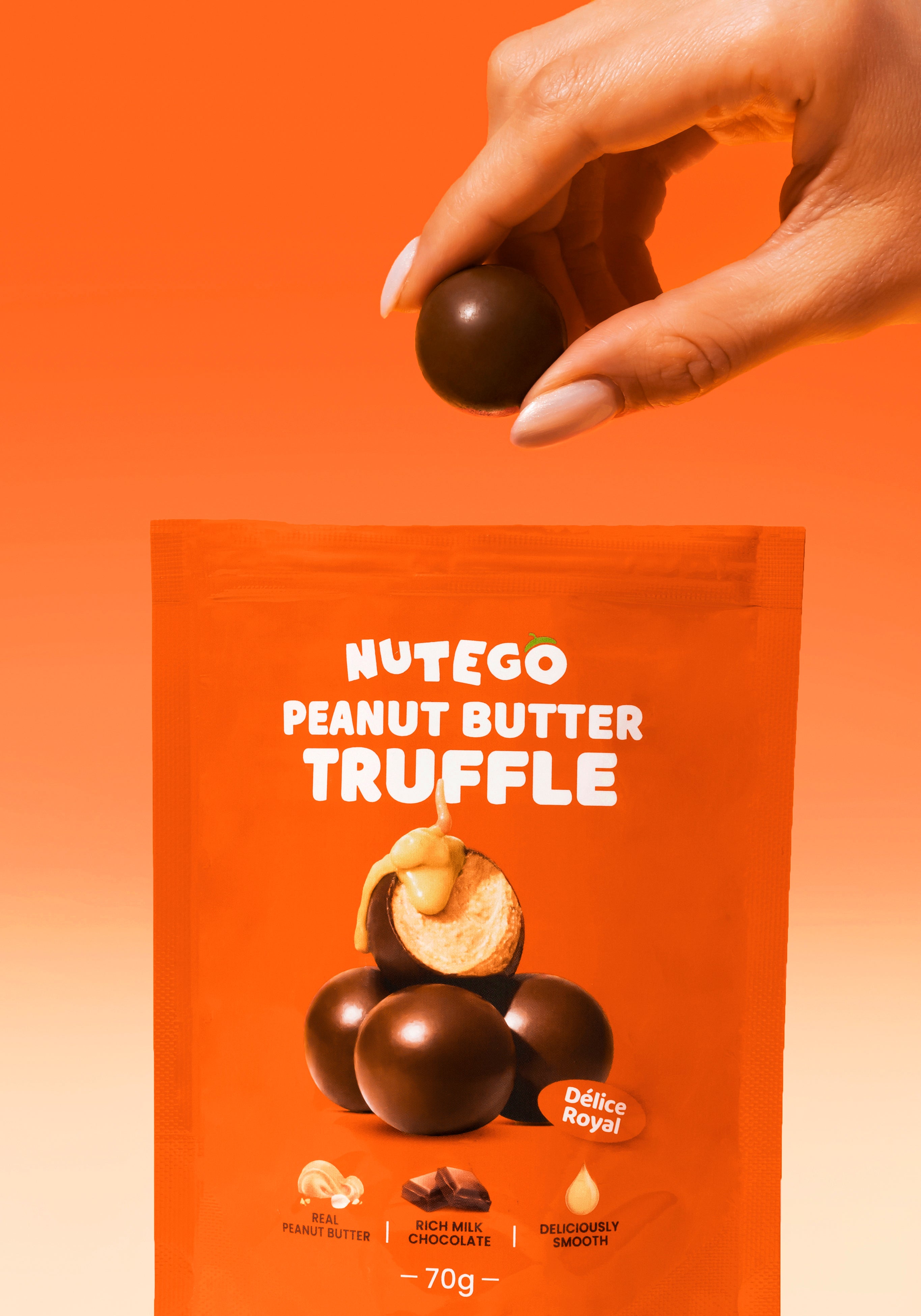 Piima trühvlid maapähklivõi täidisega