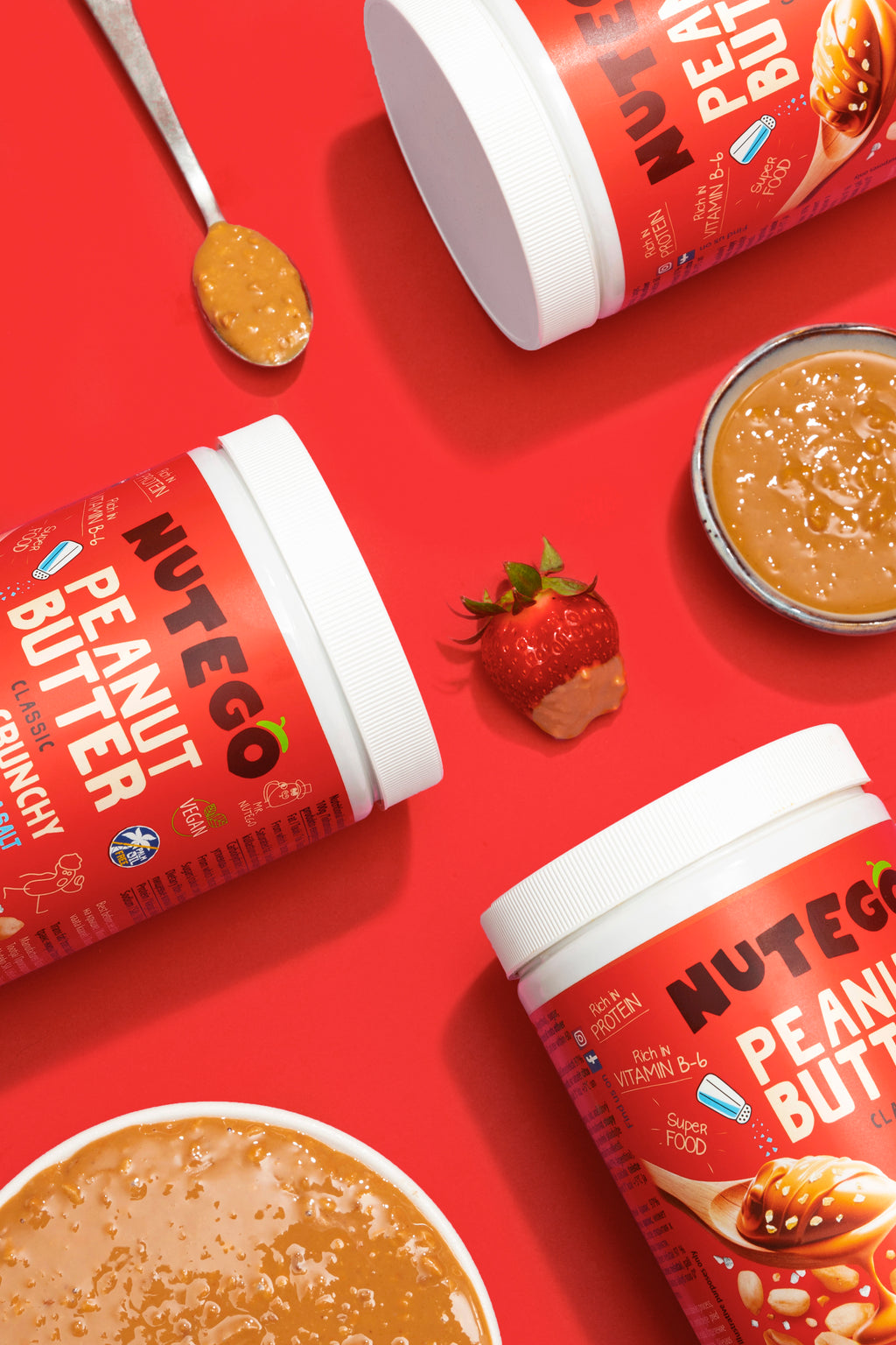 Peanut cream with nut pieces and sea salt