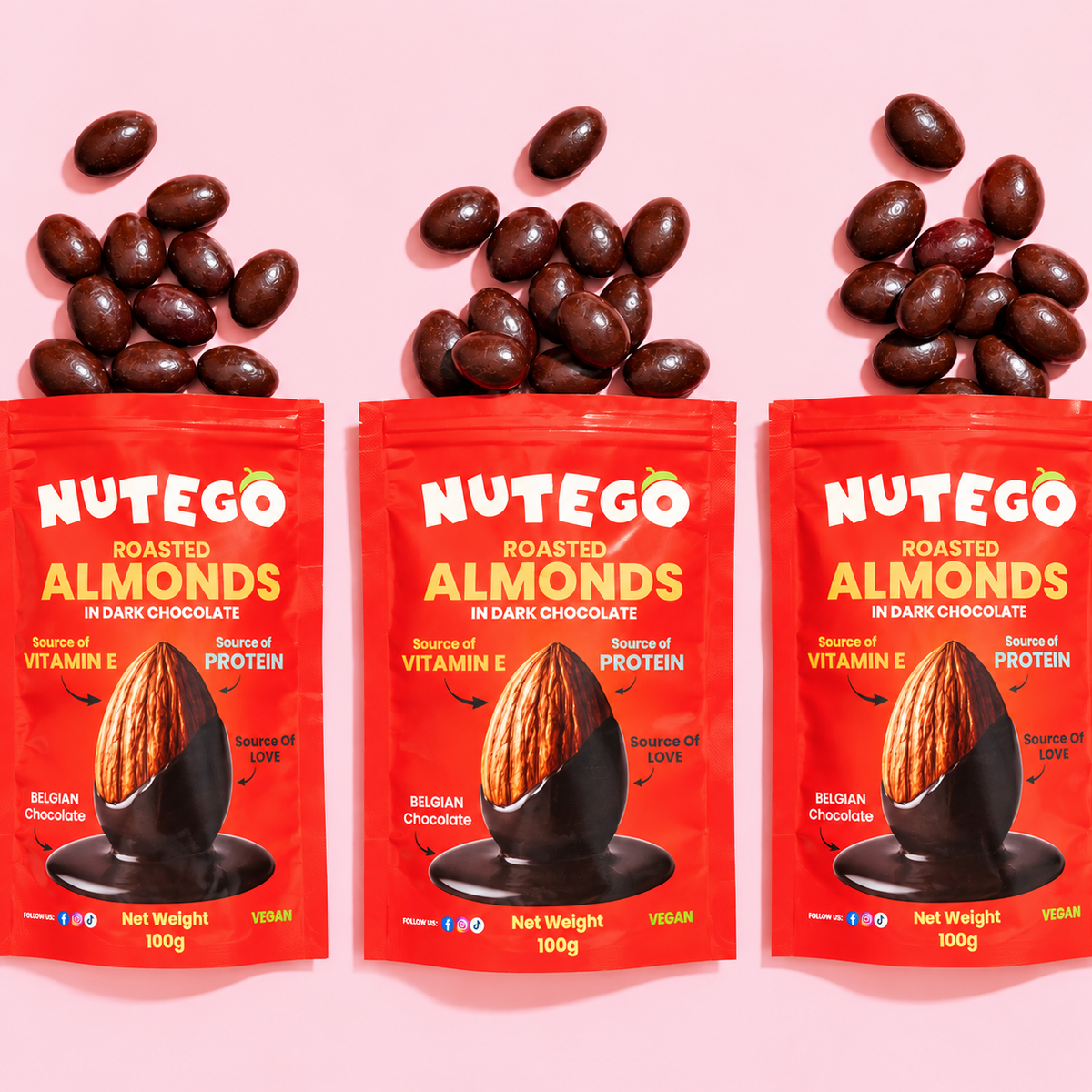 Mandeles tumšajā šokolādē 100g