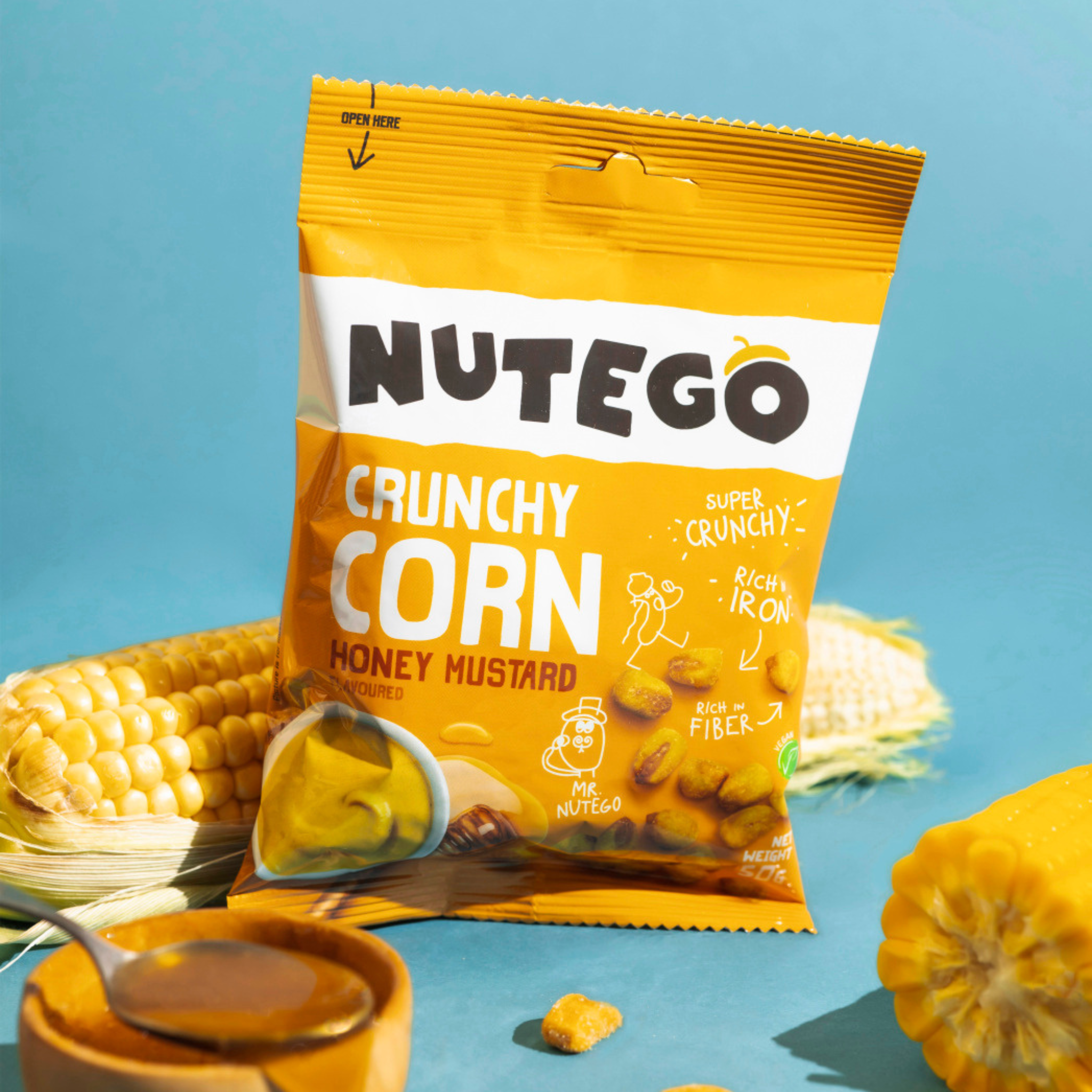 Kraukšķīgā kukurūza ar medus un sinepju garšu