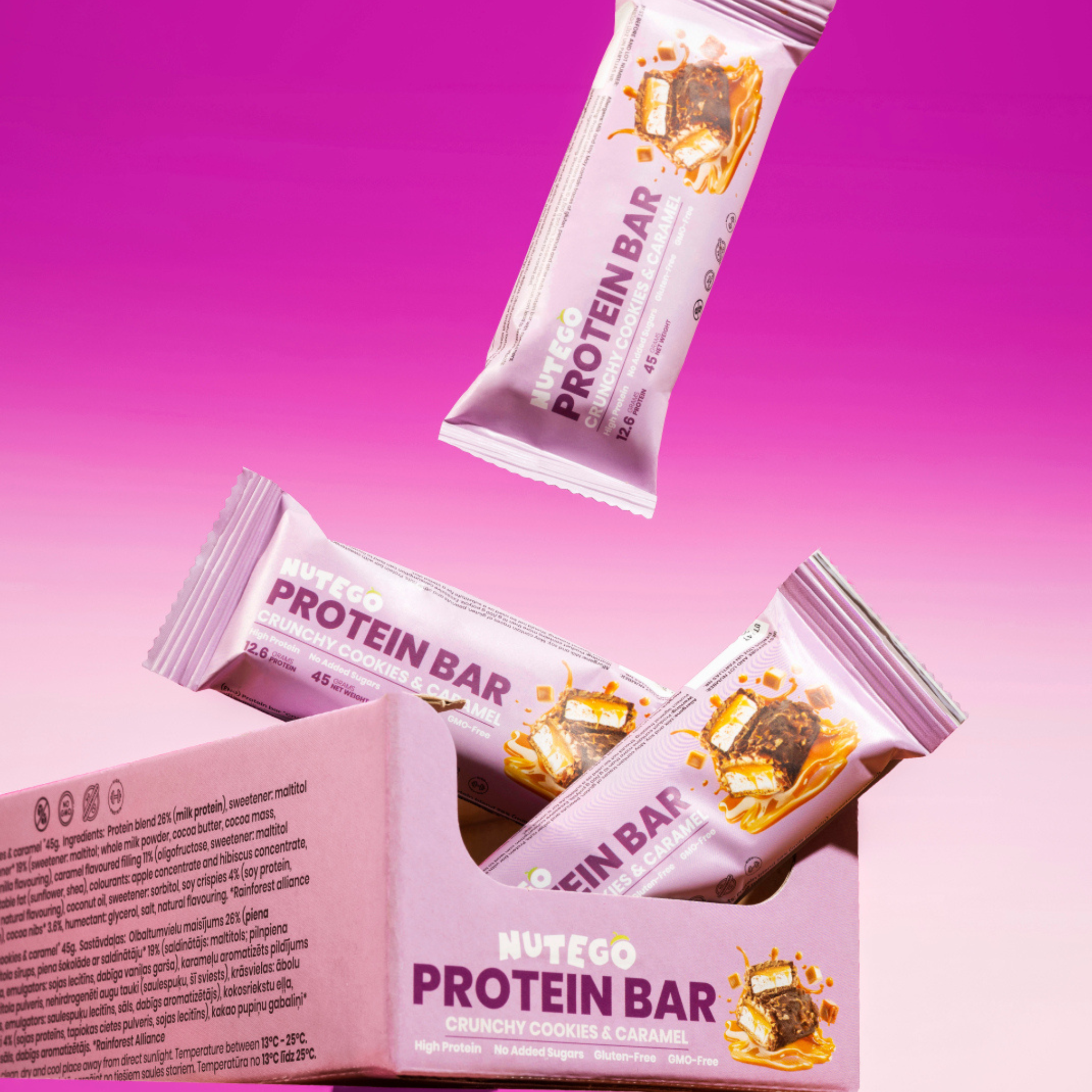 Proteīna batoniņš Kraukšķīgais cepums un karamele 45g