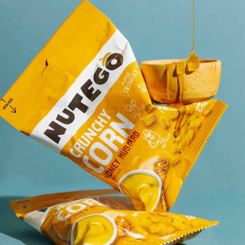 Traškūs kukurūzai su medaus ir garstyčių skoniu