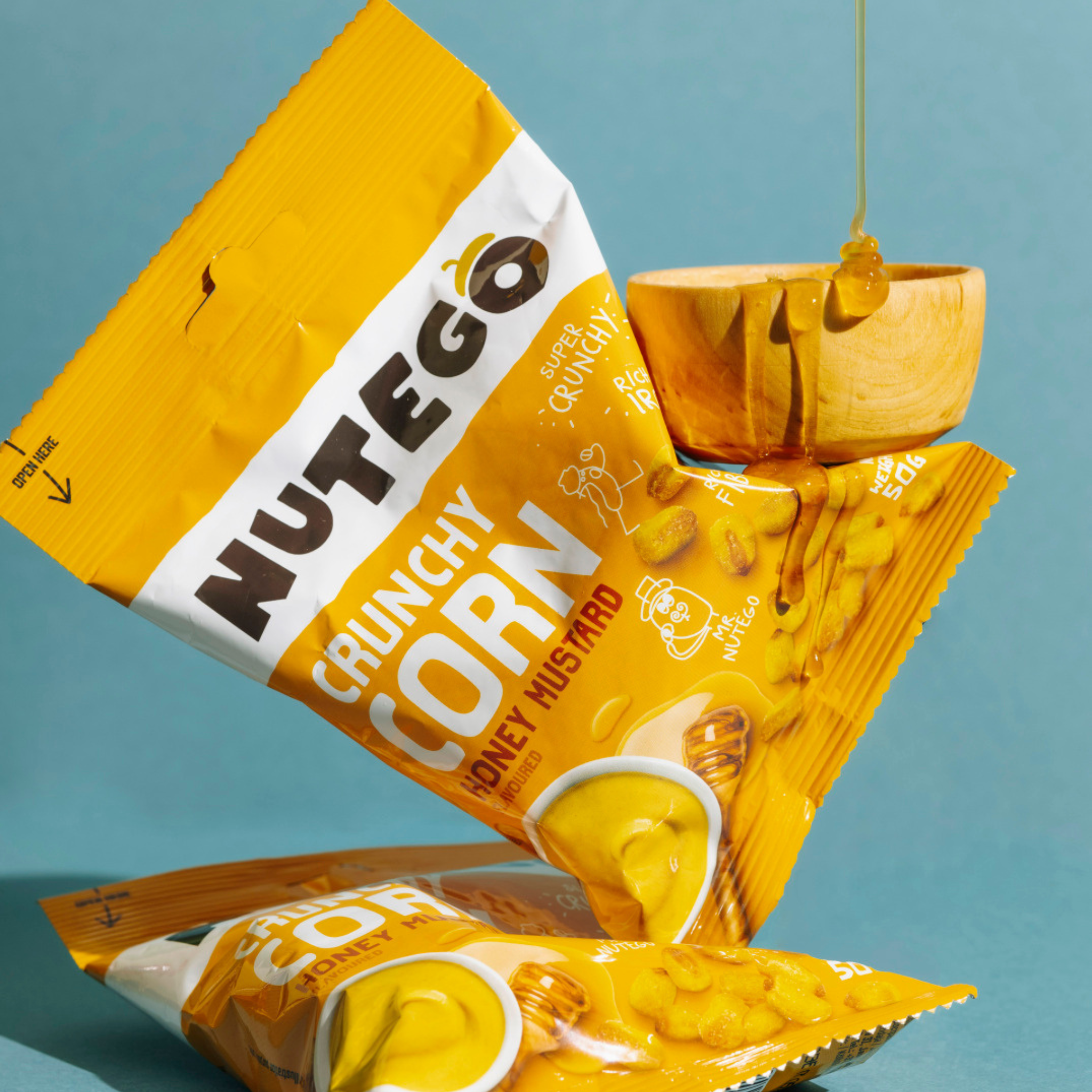 Kraukšķīgā kukurūza ar medus un sinepju garšu