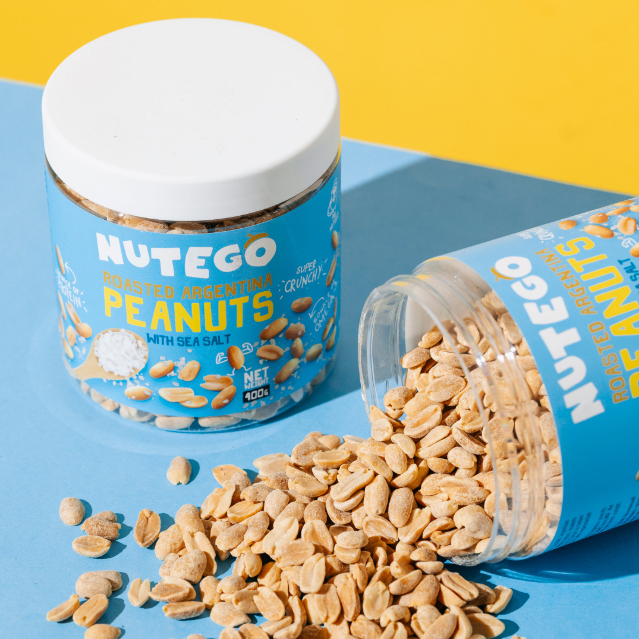 Grauzdēti Argentīnas zemesrieksti ar jūras sāli