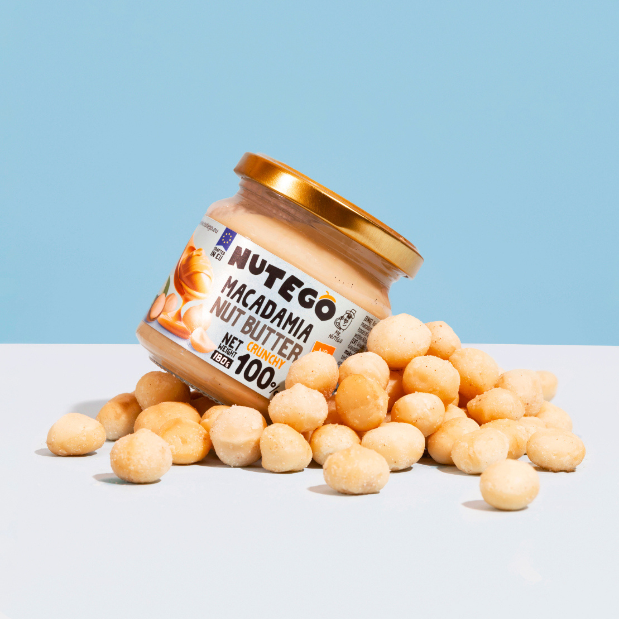 Makadāmijas riekstu krēms ar riekstu gabaliņiem 100%