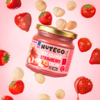 Makadamijos ir braškių kremas