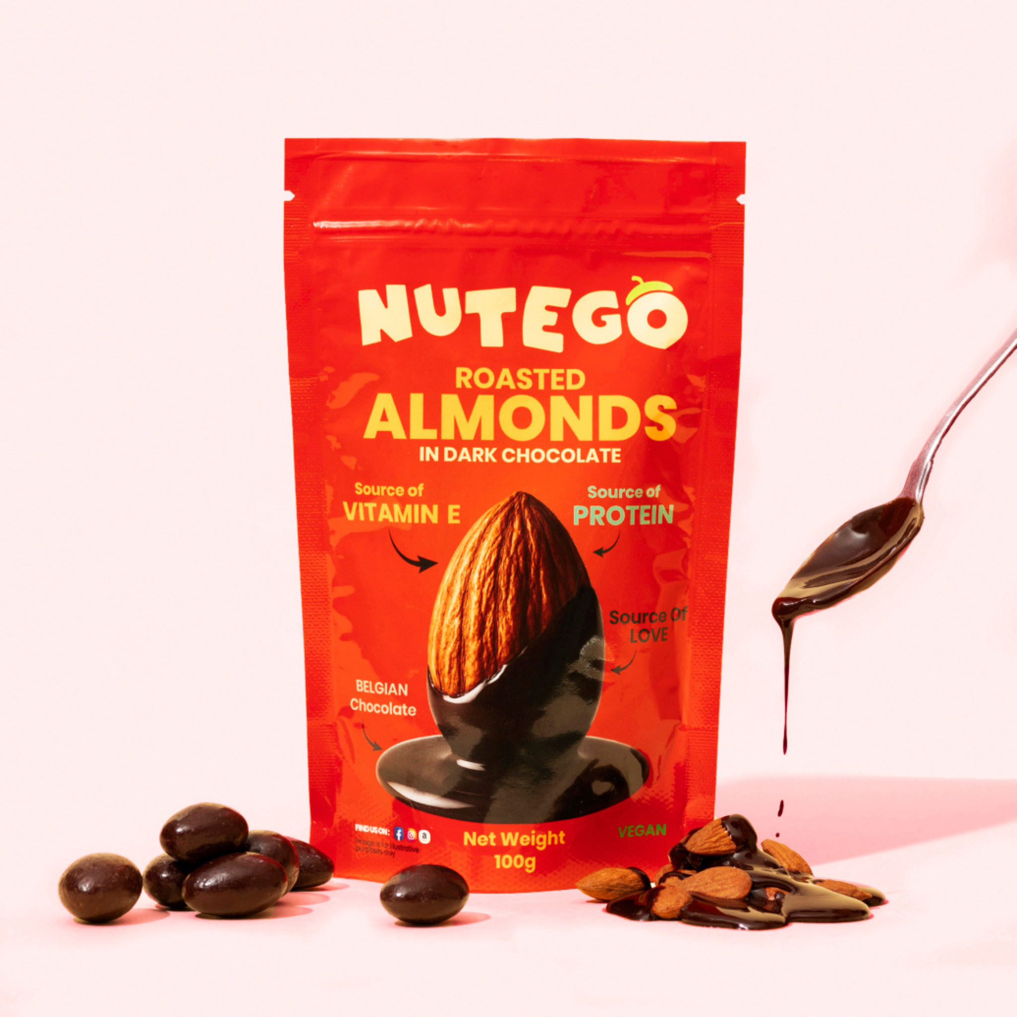 Mandeles tumšajā šokolādē 100g