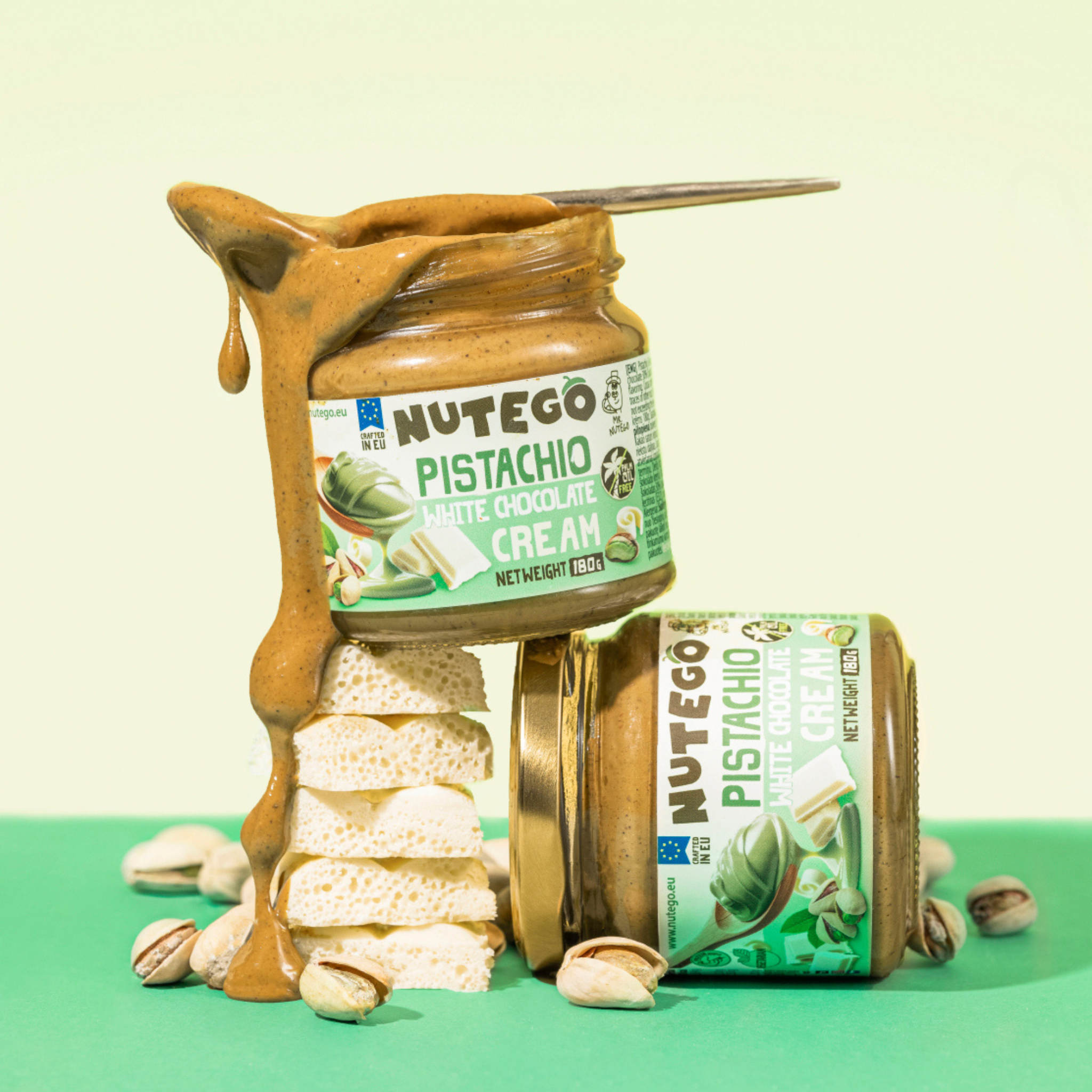 Pistāciju krēms Ar balto beļģu šokolādi