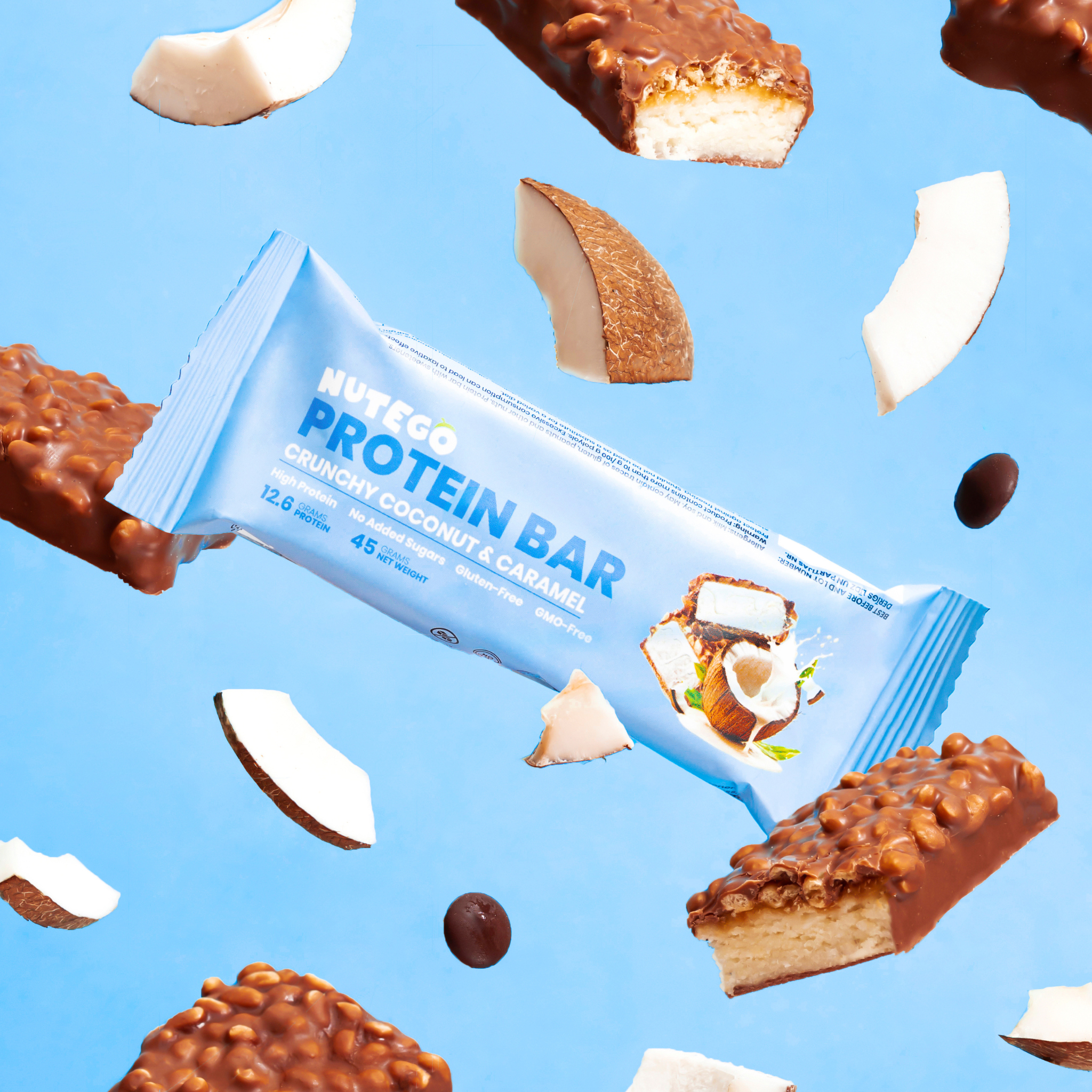 Proteīna batoniņš Kraukšķīgais kokosrieksts un karamele 45g